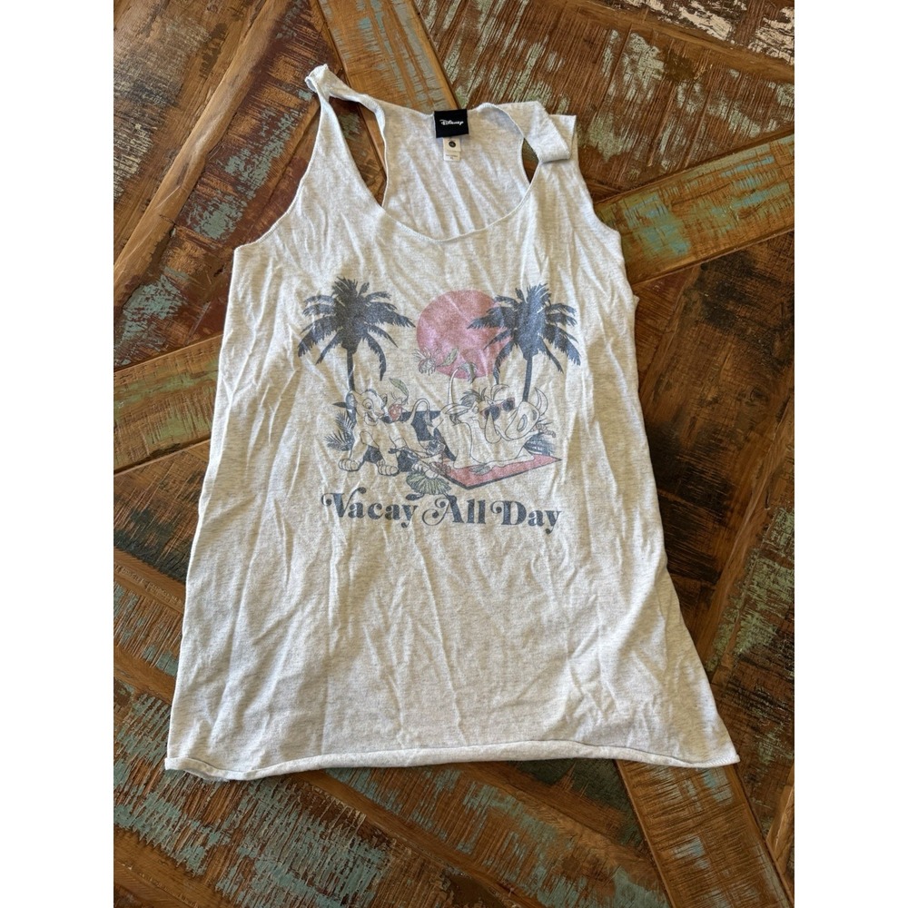 Disney Lion King Vacay All Day Tank Top Womens XL Simba Pumbaa Beach